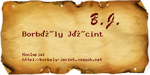 Borbély Jácint névjegykártya